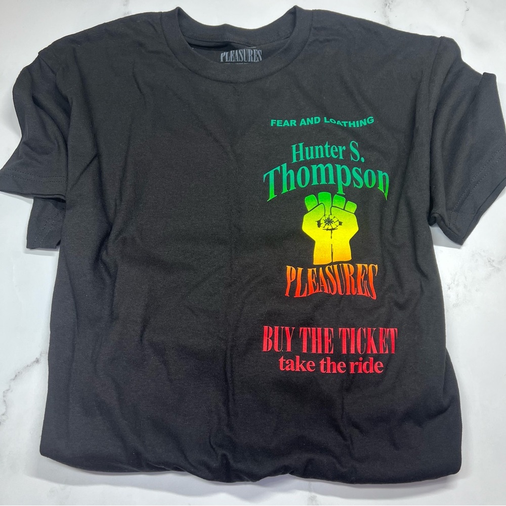 Pleasures Hunter Thompson Take The Ride Black Tee Shirt